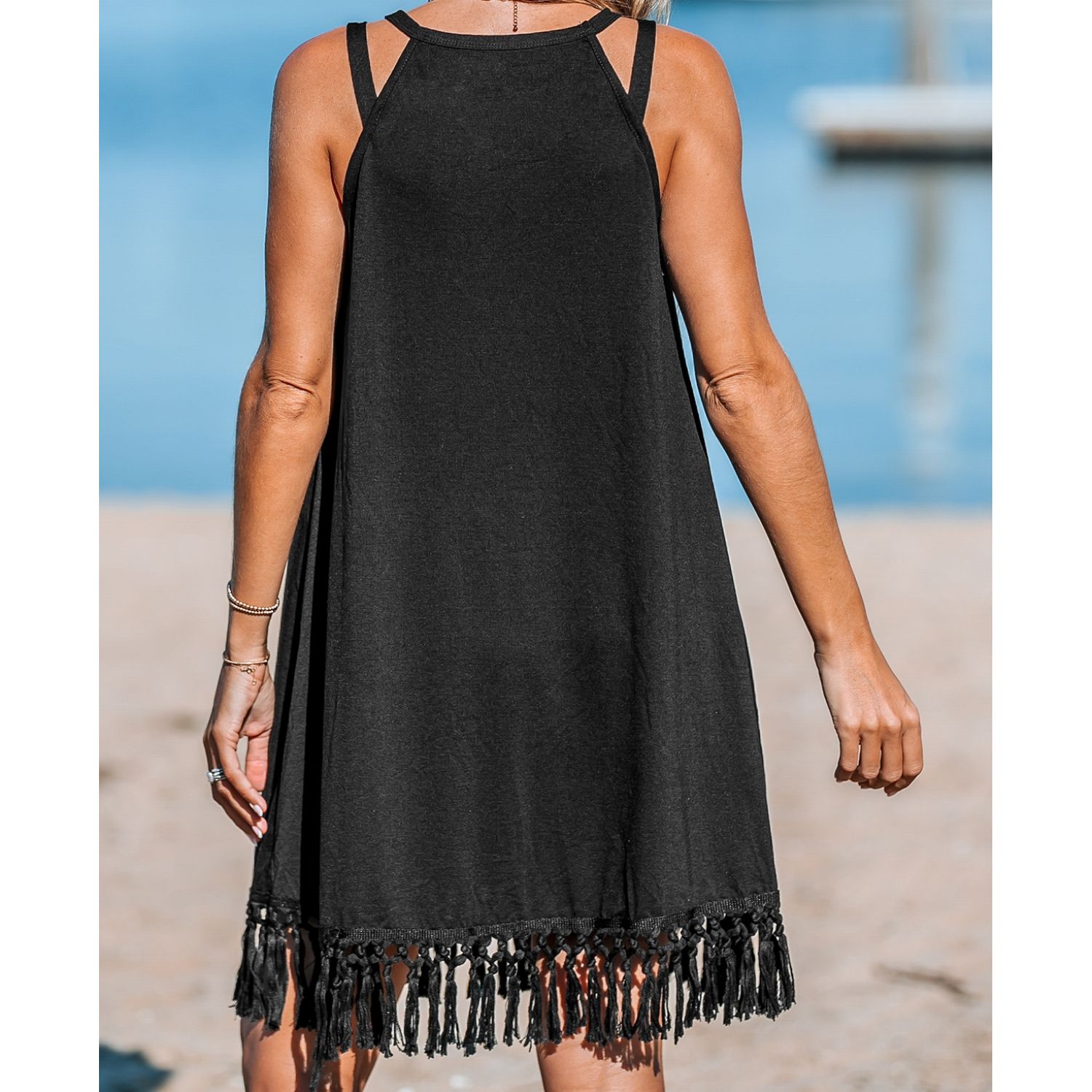Women's Boho Breeze Tassel Cover Up Dress