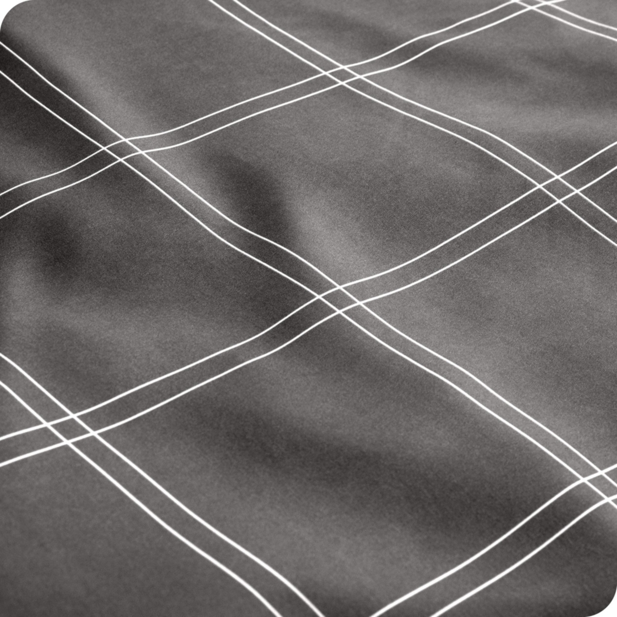 Bare Home Ultra-Soft Double Brushed Print Xl Sheet Set - Plaid - grey/white