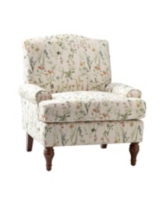 Lucretia Modern Upholstered Accent Chair with Patterned Cushion - Spring