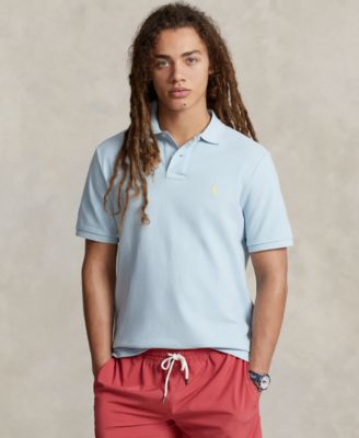 폴로 랄프로렌 Polo Ralph Lauren Mens Classic-Fit Mesh Polo Shirt,Alpine Blue