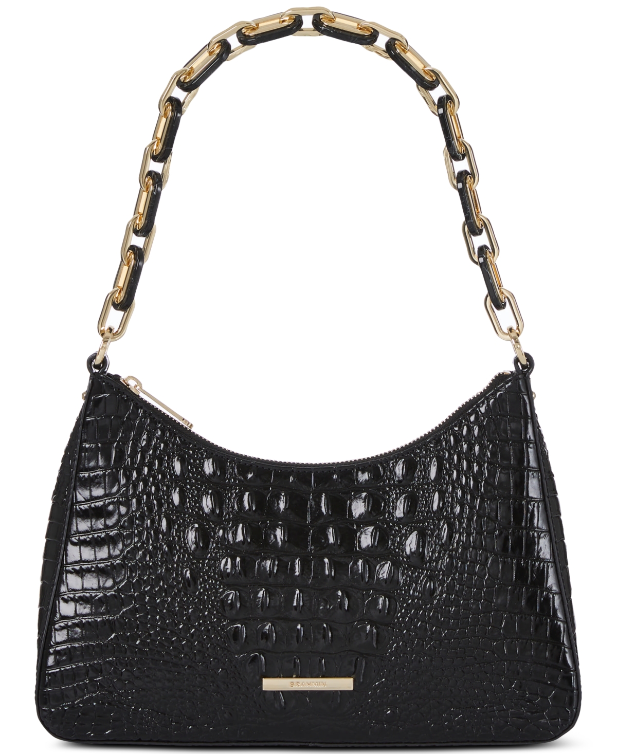 Mod Esme Leather Shoulder Bag - Mango Orange