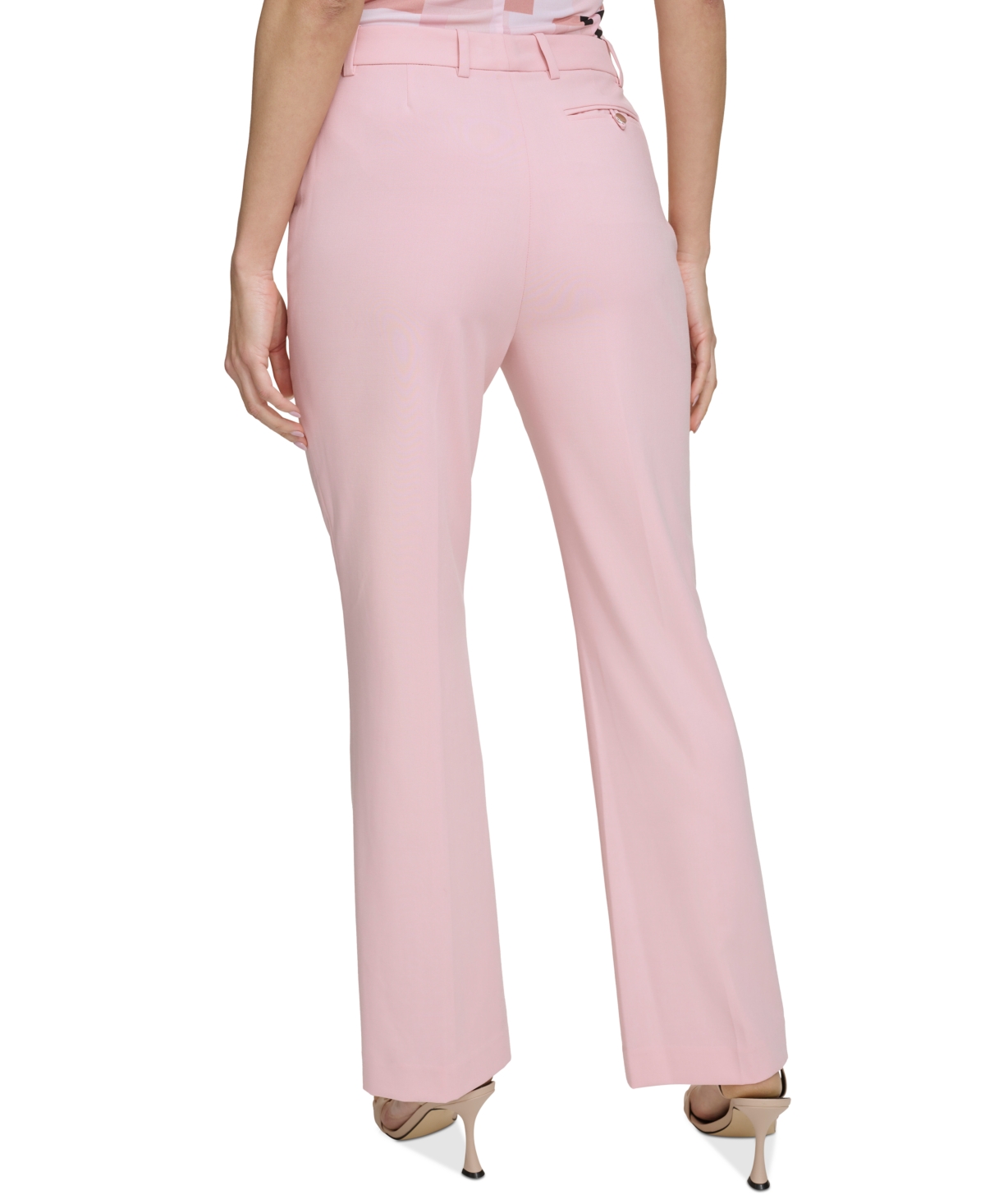 Shop Calvin Klein Petite Lux Modern-fit Pants In Silver Pink