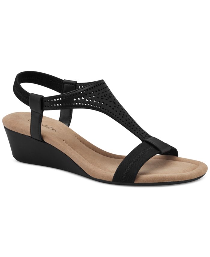 Style Co Womens Step N Flex Vacanzaa Wedge Sandals Created For Macys