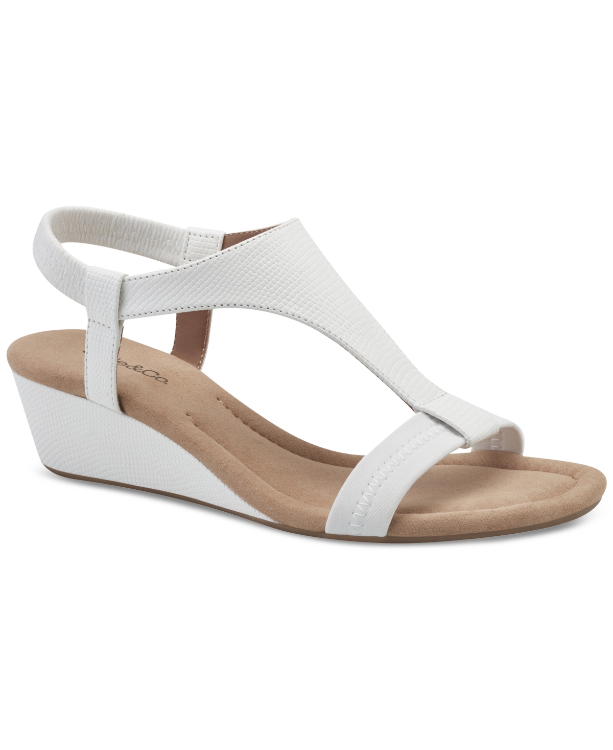 Style Co Women s Step N Flex Vacanzaa Wedge Sandals Created For Macy s In White Lizard ModeSens