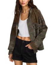 Women's Lucky Brand Water Resistant Sherpa Jacket Small Camo