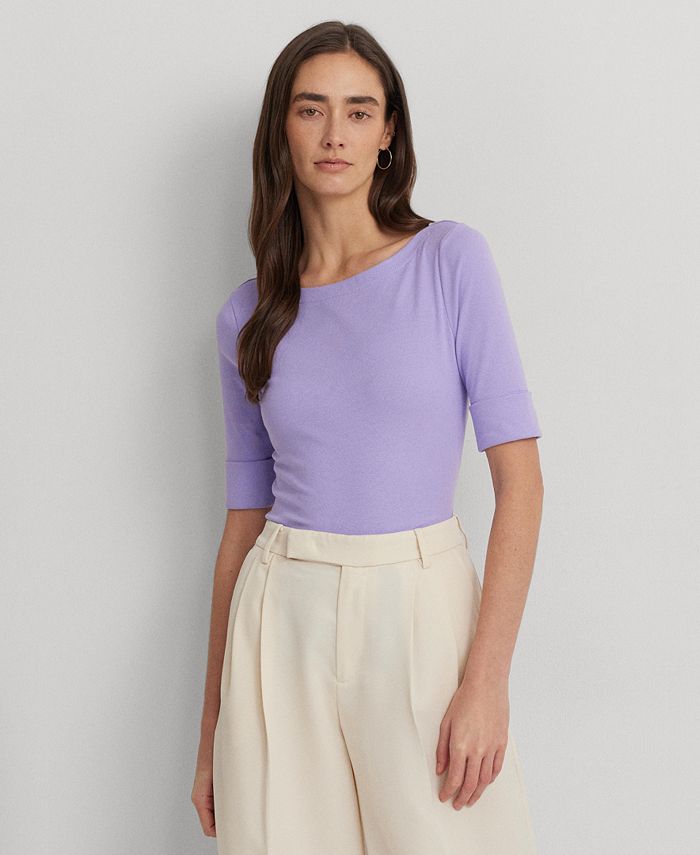 Lauren ralph lauren hot sale stretch boatneck top