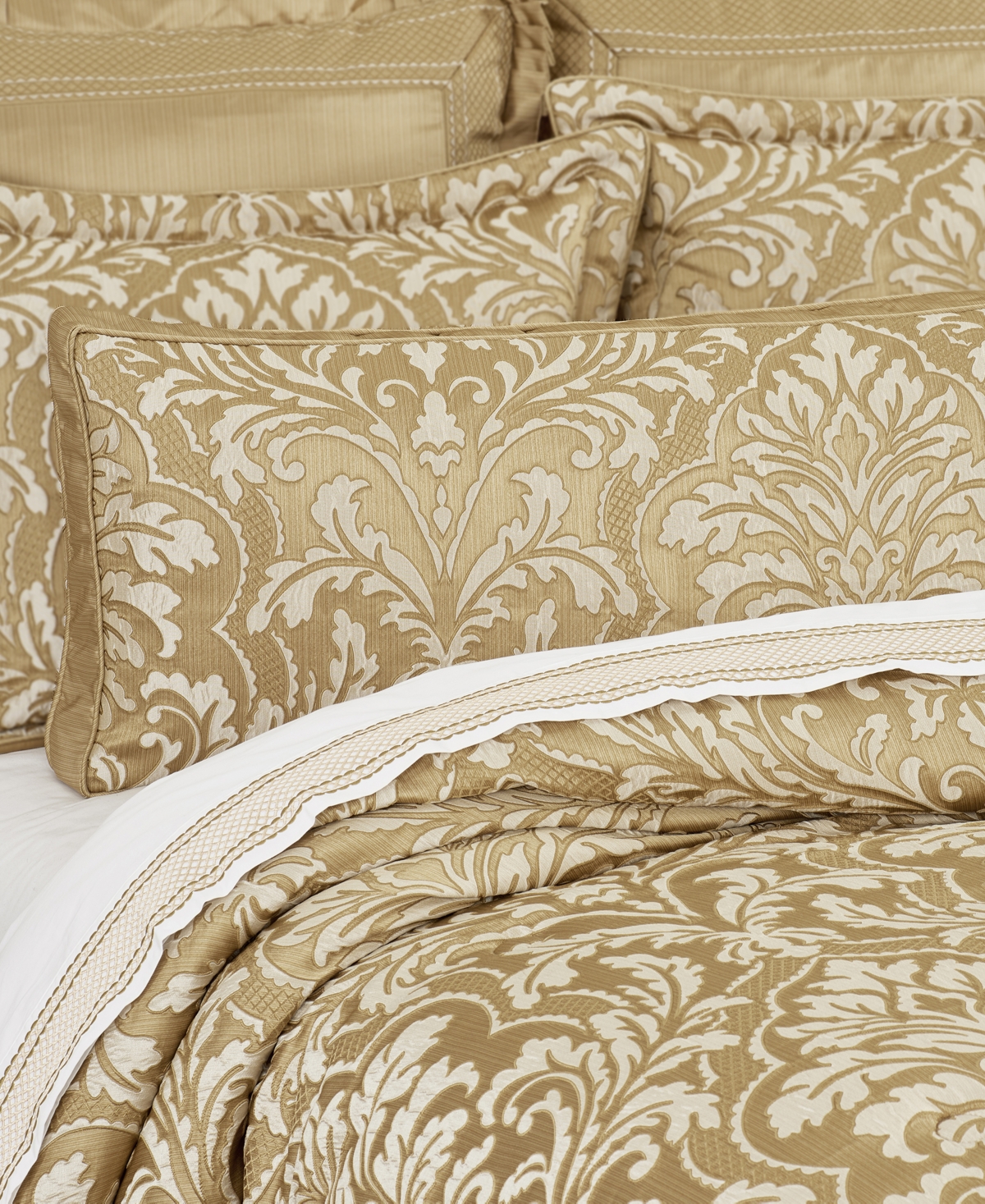 J Queen New York Aurelia Bolster Decorative Pillow, 15" X 52" In Gold