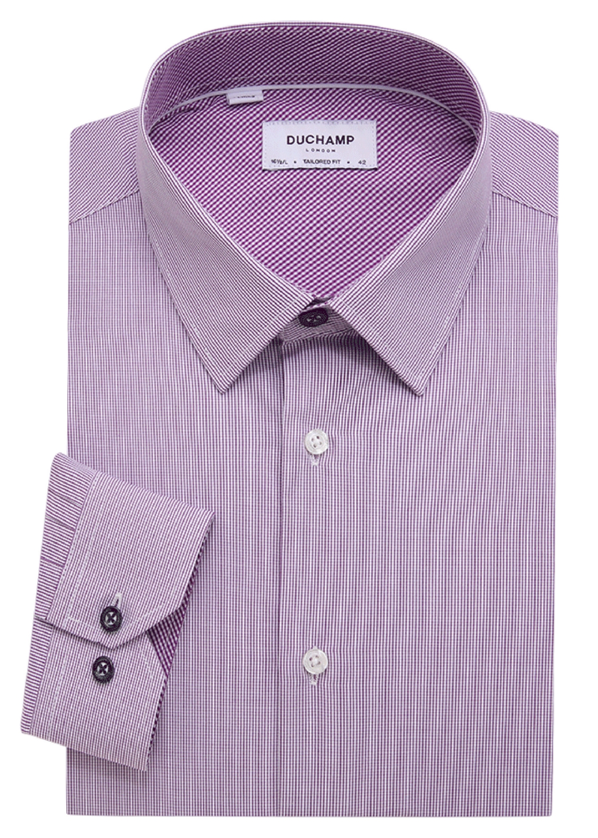 Men's Micro Gingham Dress Shirt - Purple