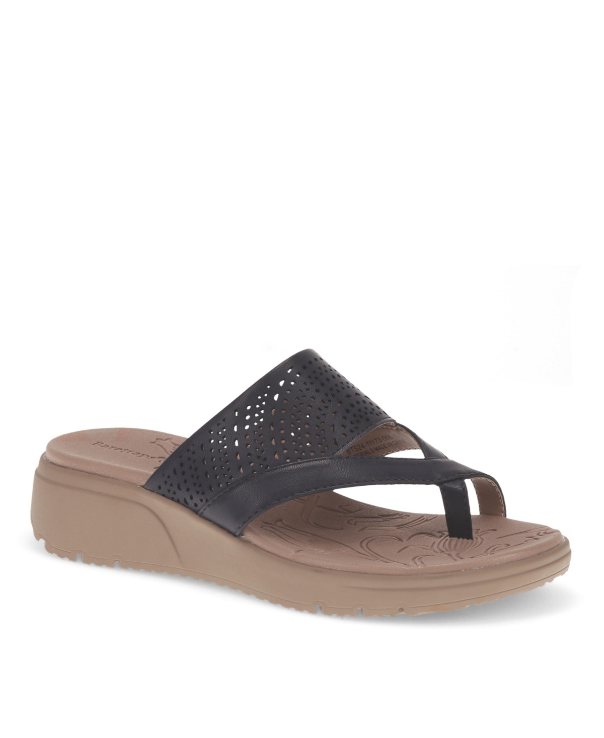 Shop Baretraps Women's Brett Slide Wedge Sandals In Dark Navy