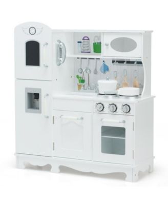 Vintage like Play Kitchen Pretend Kids Cooking Playset Toys with Water Dispense