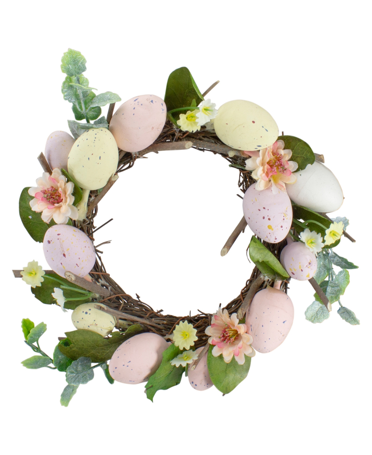 Northlight Easter Egg Mini Spring Easter Wreath 8" In Pink