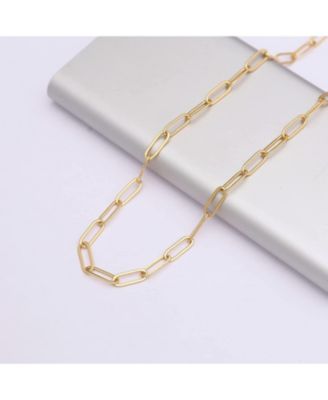Stylish Teens/Young Adults 14k Gold Plated Cable Link Chain Adjustable Necklace