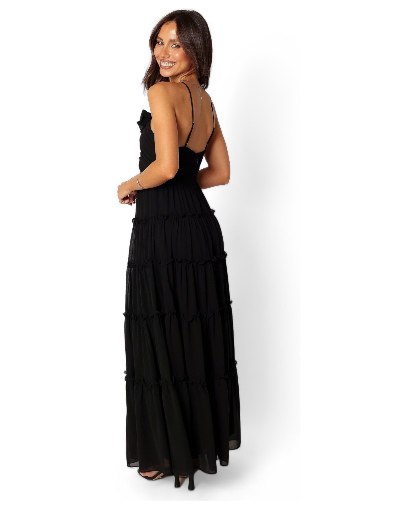 Женское платье Petal and Pup Dottie Halter neck Maxi, цвет: Чёрный — фото 2