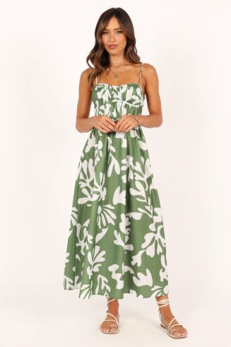 payton floral asymmetric neck maxi dress Payton Floral Asymmetric Neck Maxi Dress (Women)