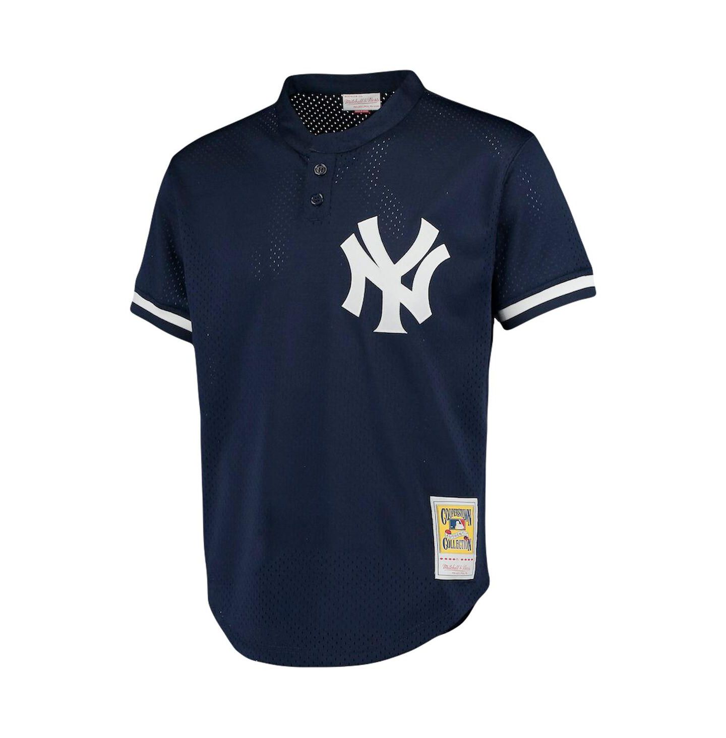 Мужской топ Mitchell & Ness Mariano Rivera Navy New York Yankees Cooperstown Collection Big and Tall Mesh Batting Practice Jersey — фото 3