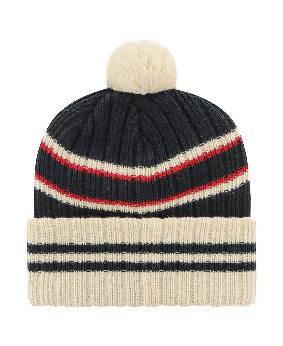 Men's '47 Brand Cream New York Giants Legacy No Huddle Cuffed Knit Hat with Pom - Cream