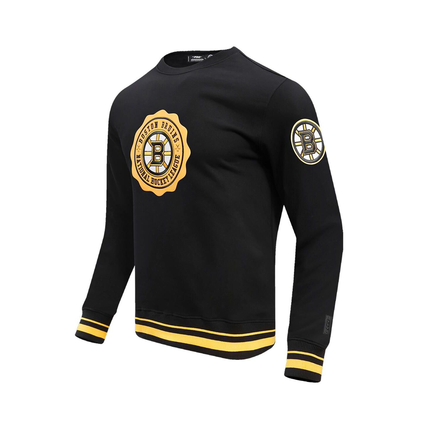 Мужская толстовка Pro Standard Black Boston Bruins Crest Emblem Pullover — фото 4