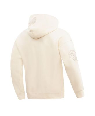 Men's Josh Allen Cream Buffalo Bills Player Name and Number Pullover Hoodie