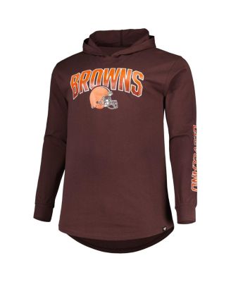 Men's Brown Cleveland Browns Big and Tall Front Runner Pullover Hoodie