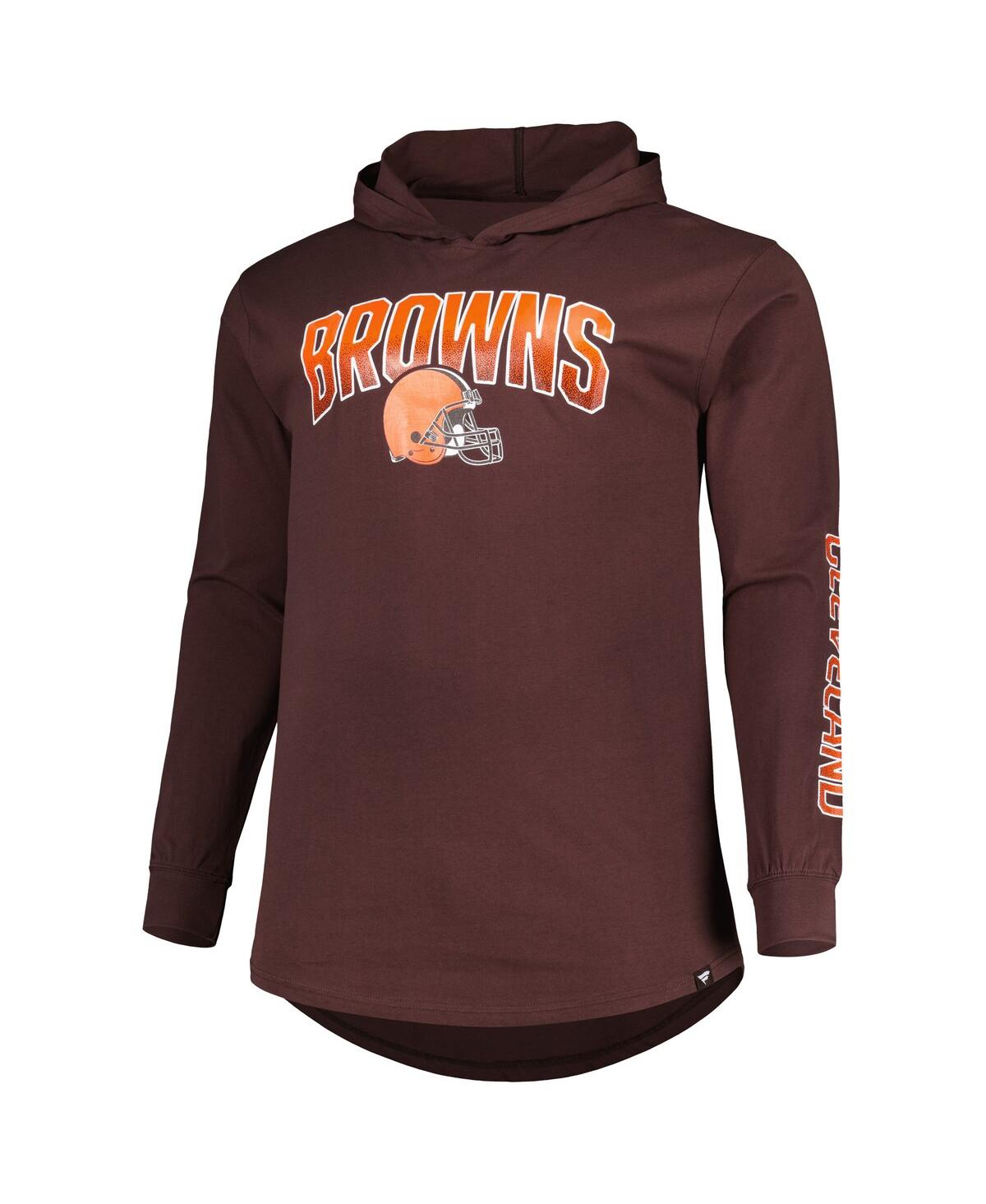 Men's FanaticsCleveland Browns Big and Tall Front Runner Pullover Hoodie - Brown