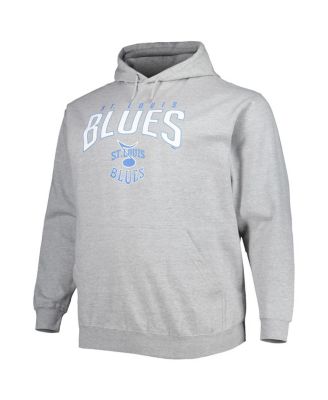 Men's Heather Gray St. Louis Blues Special Edition 2.0 Big and Tall Wordmark Pullover Hoodie