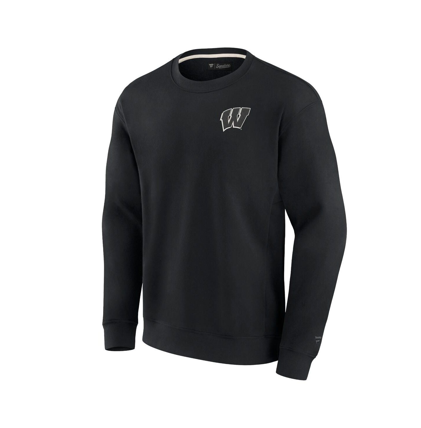 Толстовка Fanatics Signature Black Wisconsin Badgers Super Soft Pullover Crew — фото 3
