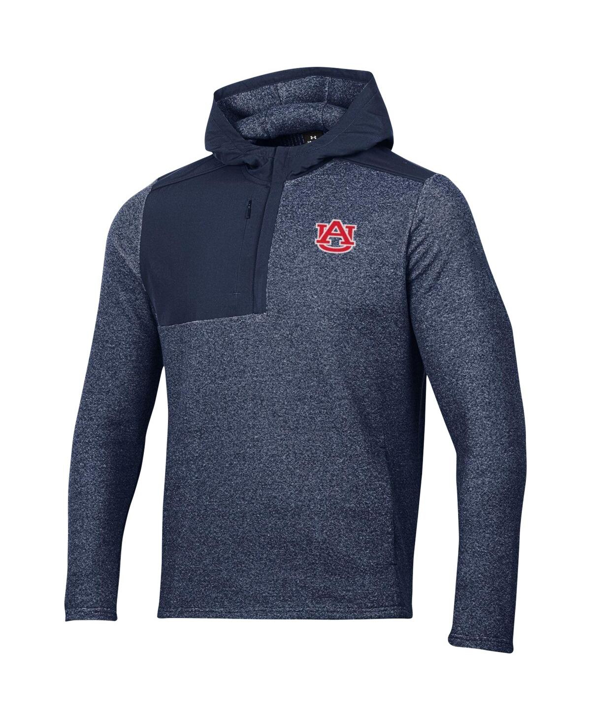 Men's Under ArmourAuburn Tigers Survivor Fleece Hoodie Quarter-Zip Jacket - Navy
