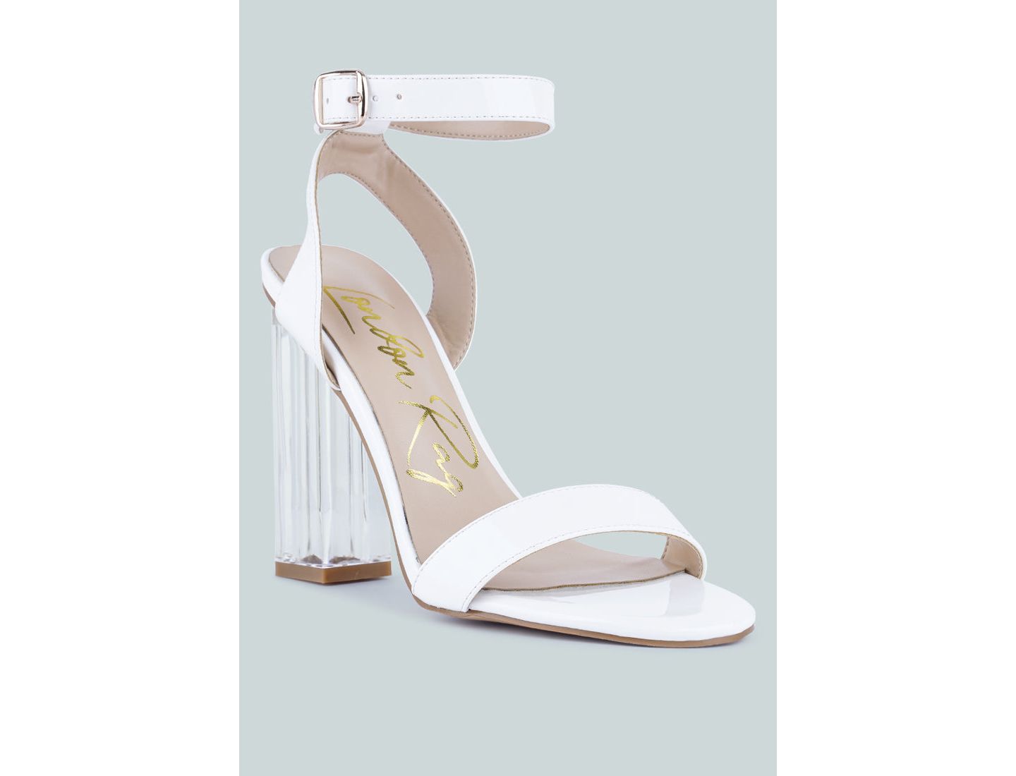 Женские сандалии London Rag Poloma Clear Block Heel Party, цвет: Розовый — фото 1
