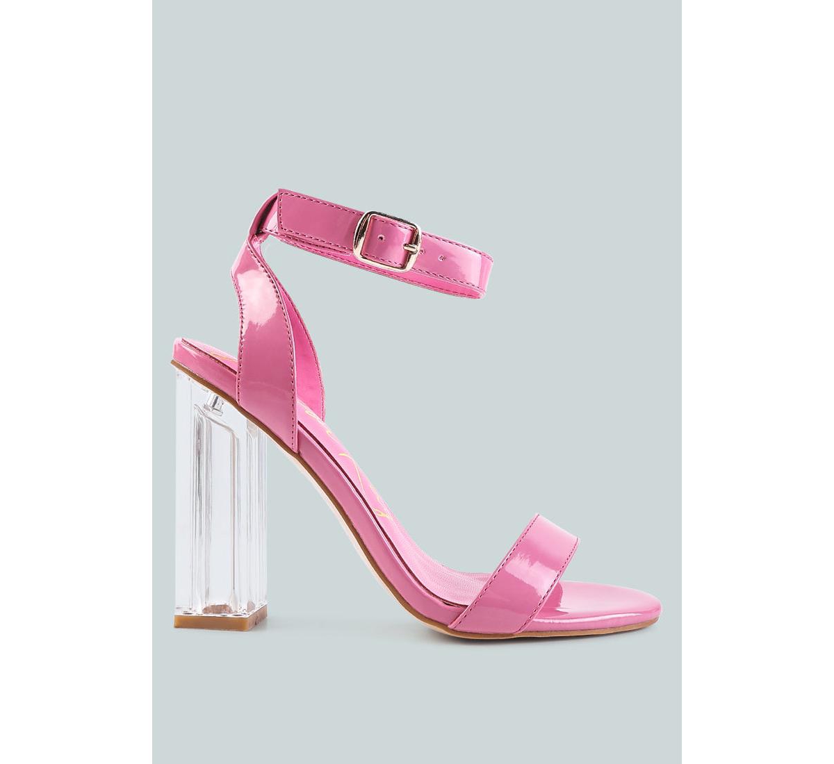 LONDON RAG POLOMA CLEAR BLOCK HEEL PARTY SANDALS