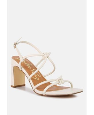 Kralor Knotted Strap Italian Block Heel Sandals