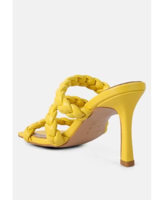 Womens High Bae Braided Strap Casual Heels Sandal