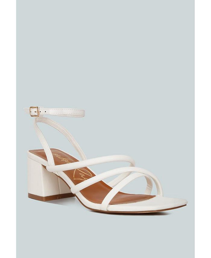 London Rag right pose faux leather block heel sandals - Macy's