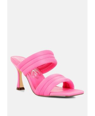 Womens New Crush Quilted Spool Heel Sandals