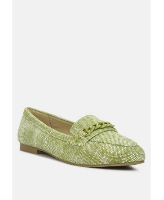Womens Abeera Chain Embellished Loafers