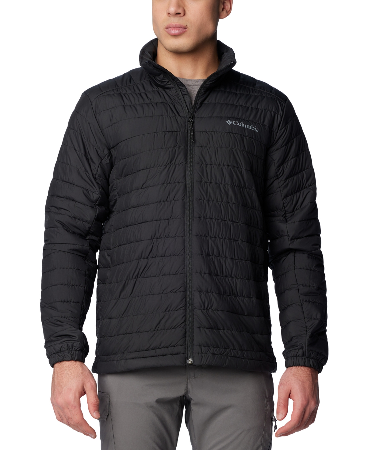 Columbia Men's Silver Falls Quilted Packable Full-zip Puffer Jacket In Black