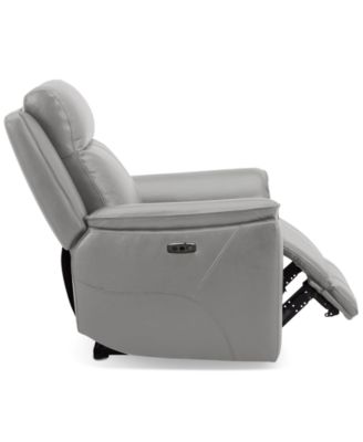 Addyson 41" Zero Gravity Leather Recliner with Power Headrest, Created for Macy's