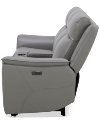 Addyson 77" 3-Pc. Leather Sofa with 2 Zero Gravity Recliners with Power Headrests & 1 Console, Created for Macy's