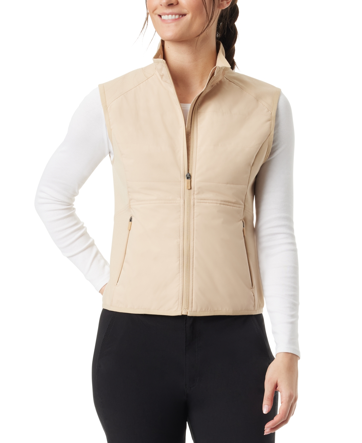 Shop Bass Outdoor Women's Hybrid Sleeveless Side-panel Vest In Kelp