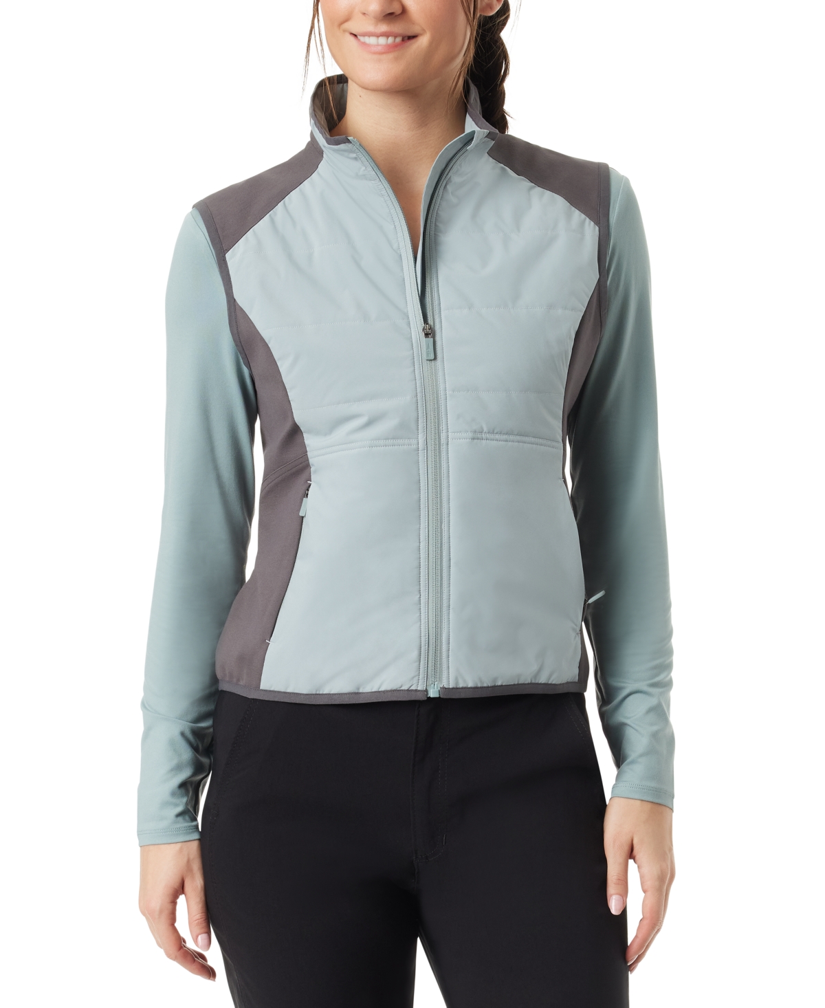 Shop Bass Outdoor Women's Hybrid Sleeveless Side-panel Vest In Silver Blue