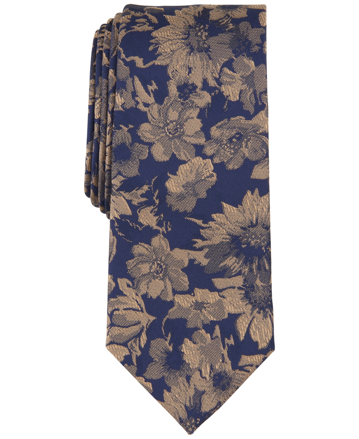 Bar Iii Men's Malaga Floral Tie, Created For Macy's In Taupe