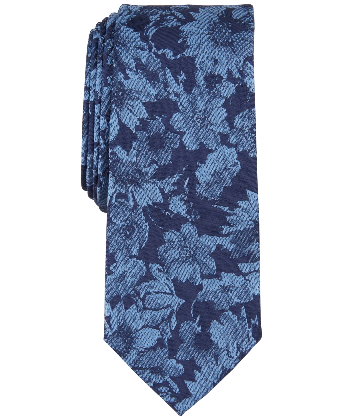 Bar Iii Men's Malaga Floral Tie, Created For Macy's In Navy