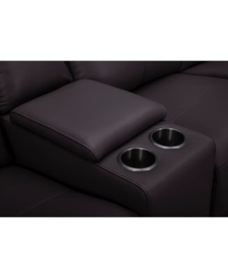 Addyson 117" 6-Pc. Leather Sectional with 3 Zero Gravity Recliners with Power Headrests & 1 Console