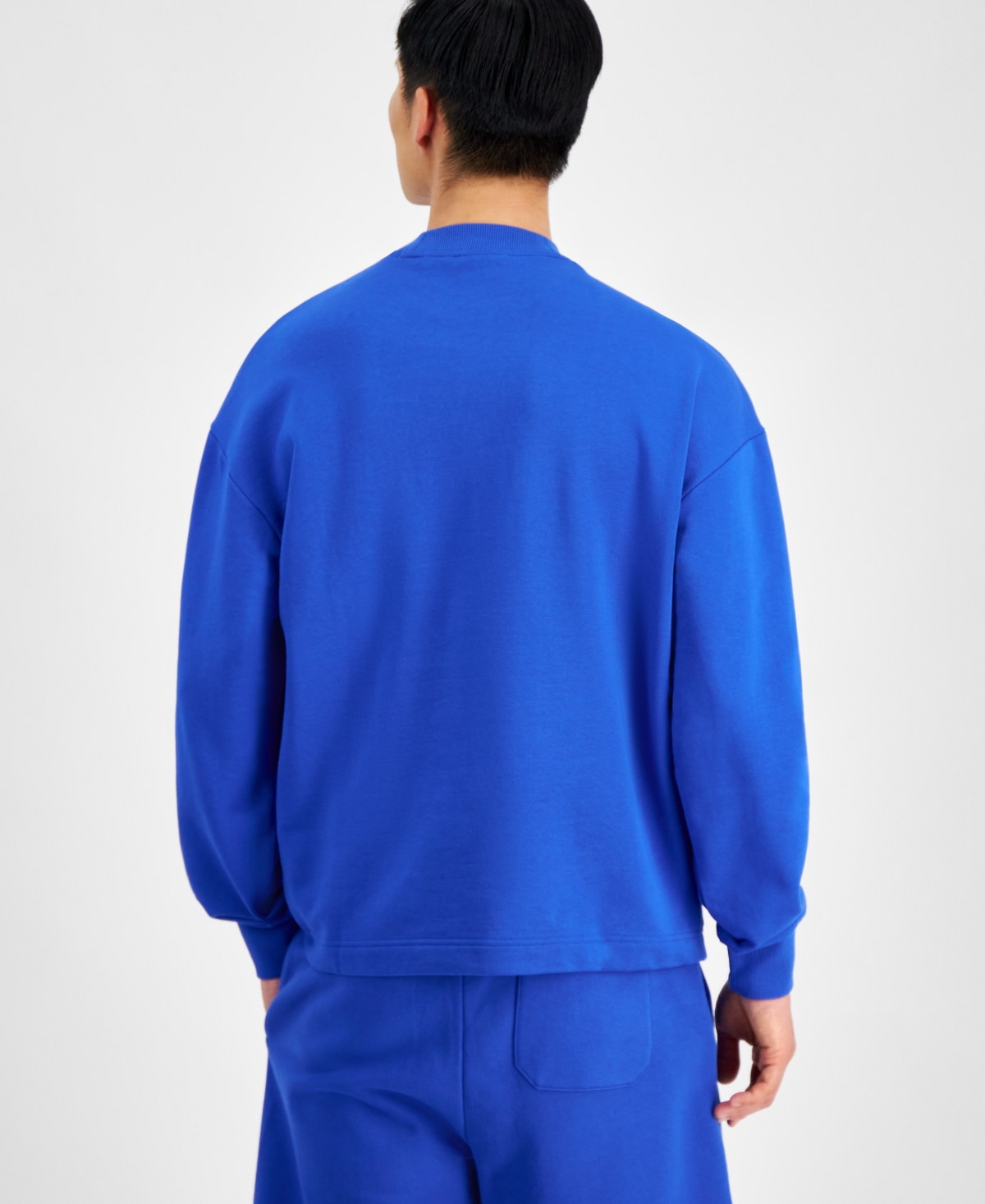 Shop Hugo By  Boss Men's Logo Sweatshirt In Open Blue