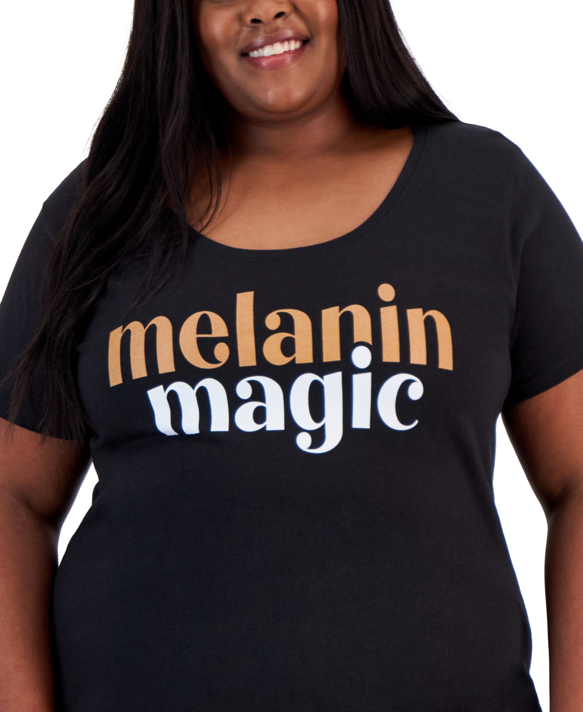 Hybrid Apparel Trendy Plus Size Melanin Magic Graphic T-Shirt