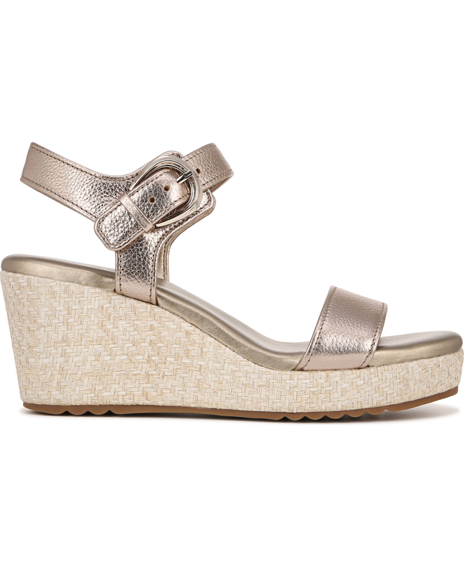 Women's Stella Open Round Toe Buckle Wedge Sandals