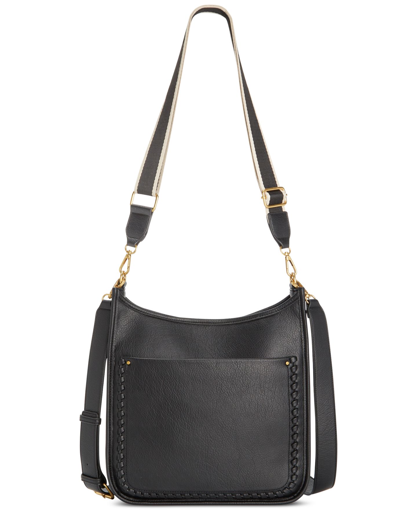 Женская сумка Style & Co Whipstitch Medium Crossbody, цвет: Чёрный — фото 1