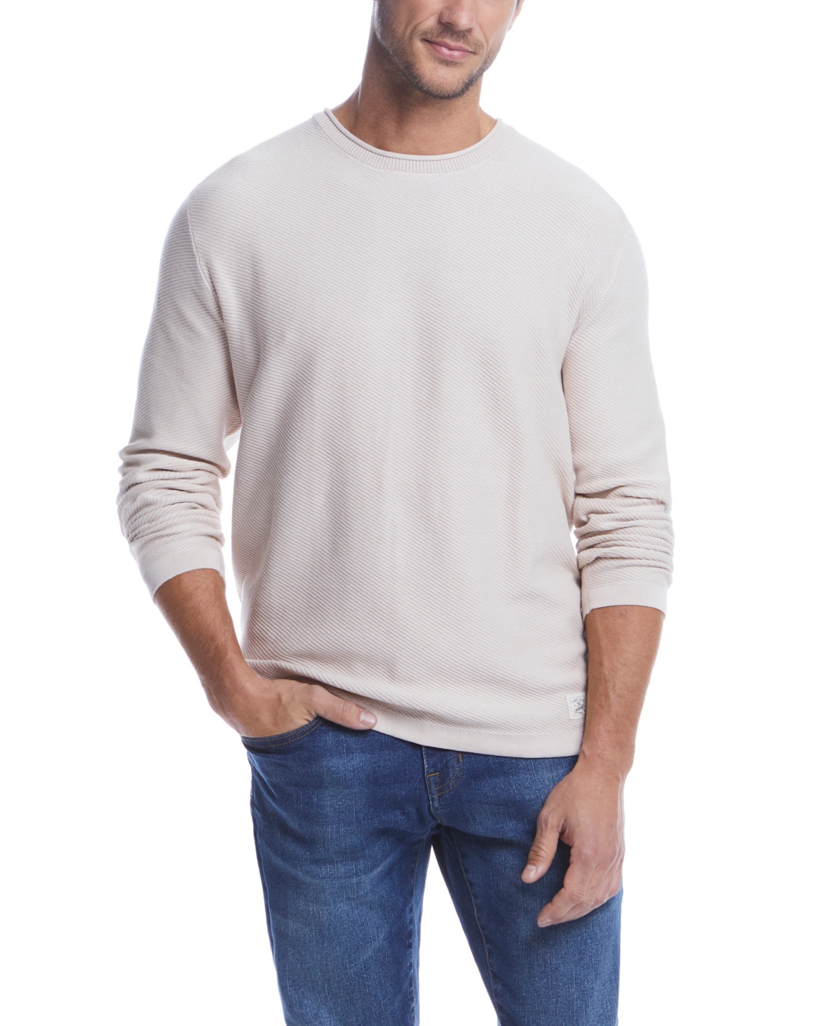 Men's Twill Stonewash Crewneck Sweater - Moss