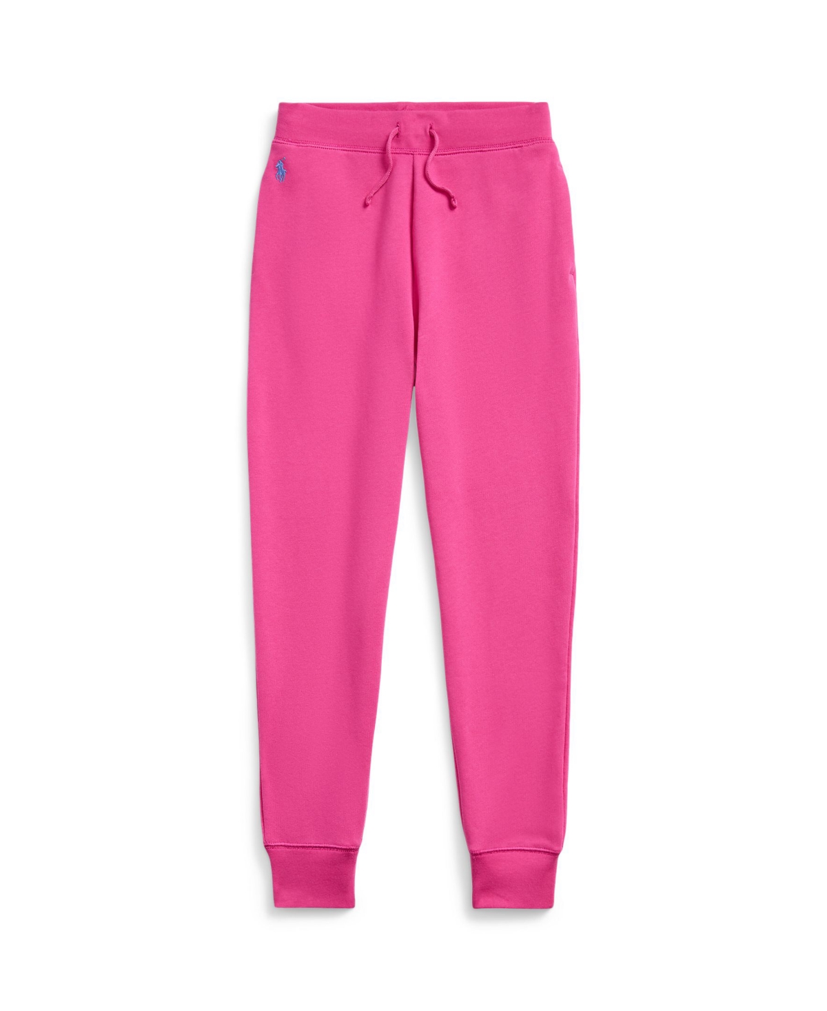 Shop Polo Ralph Lauren Big Girls Terry Jogger Pants In Belmont Pink With New England Blue