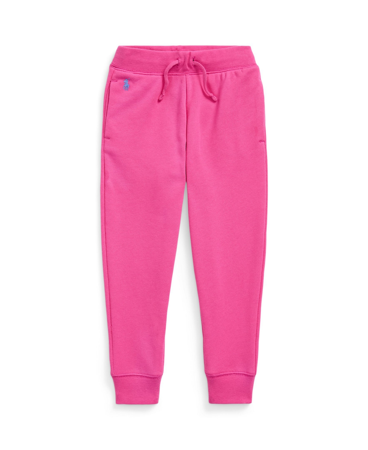Polo Ralph Lauren Kids' Toddler And Little Girls Terry Jogger Pants In Belmont Pink With New England Blue