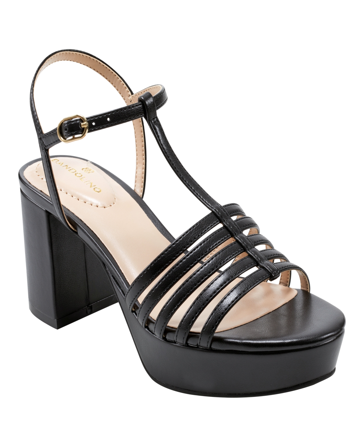 Shop Bandolino Women's Paolar Platform Strappy Dress Sandals In Black